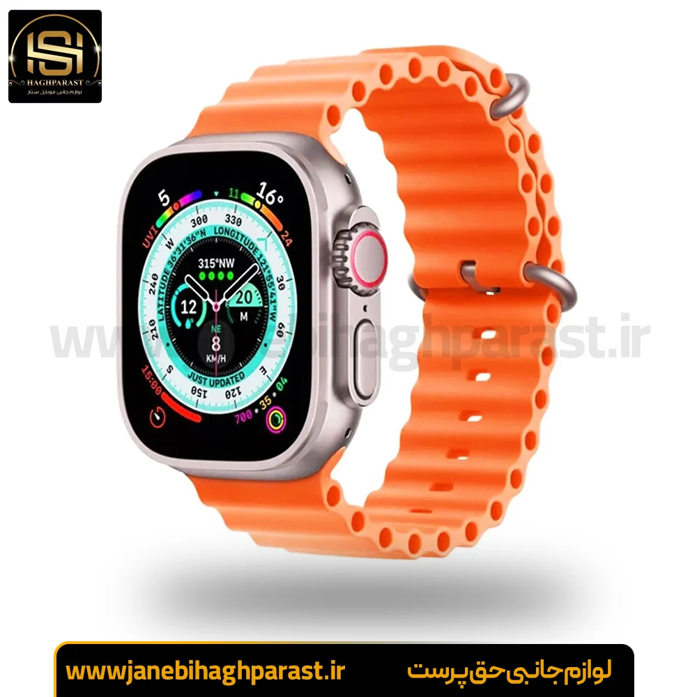 ساعت هوشمند T1000 Ultra 2 با بدنه آلومینیومی و بند سیلیکونی جانبی حق پرست