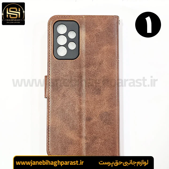 کیف موبایل جاکارتی دار برای سامسونگ A 52 مگنت دار جانبی حق پرست