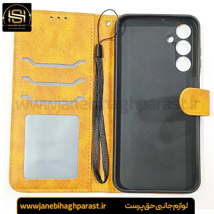 کیف موبایل جاکارتی دار برای سامسونگ A25 مگنت دار جانبی حق پرست
