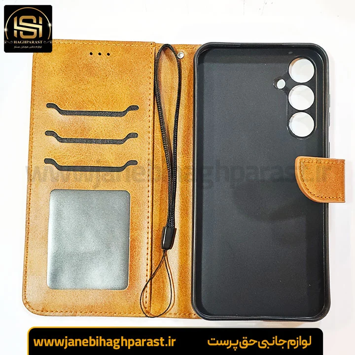 کیف موبایل جاکارتی دار برای سامسونگ A35 مگنت دار جانبی حق پرست